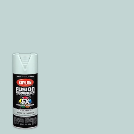 Short Cuts Krylon Fusion All-In-One Matte Vintage Blue Paint+Primer Spray Paint 12 oz K02797007